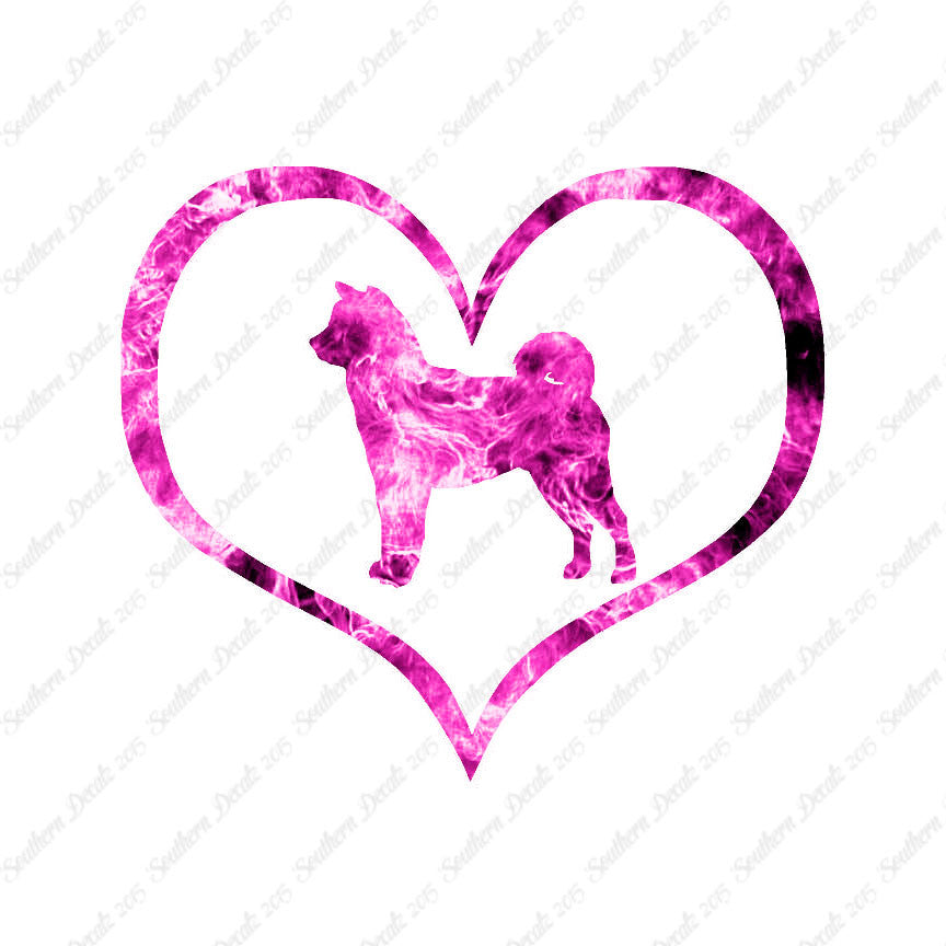 Shiba Inu Dog Heart Love