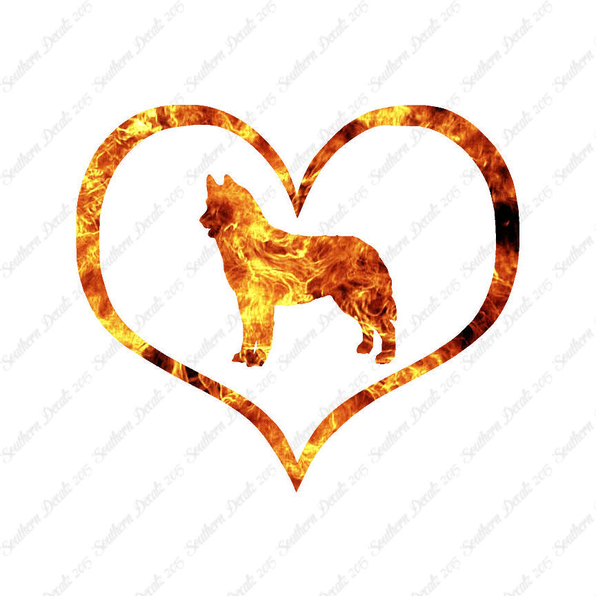 Siberian Husky Dog Heart Love