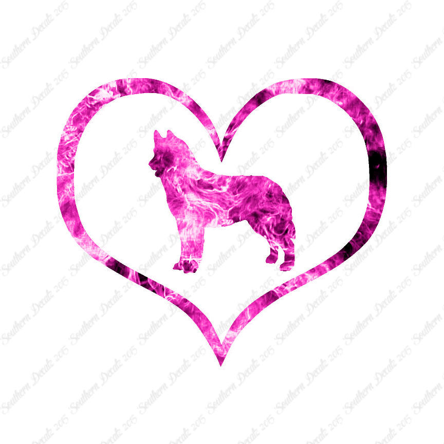 Siberian Husky Dog Heart Love