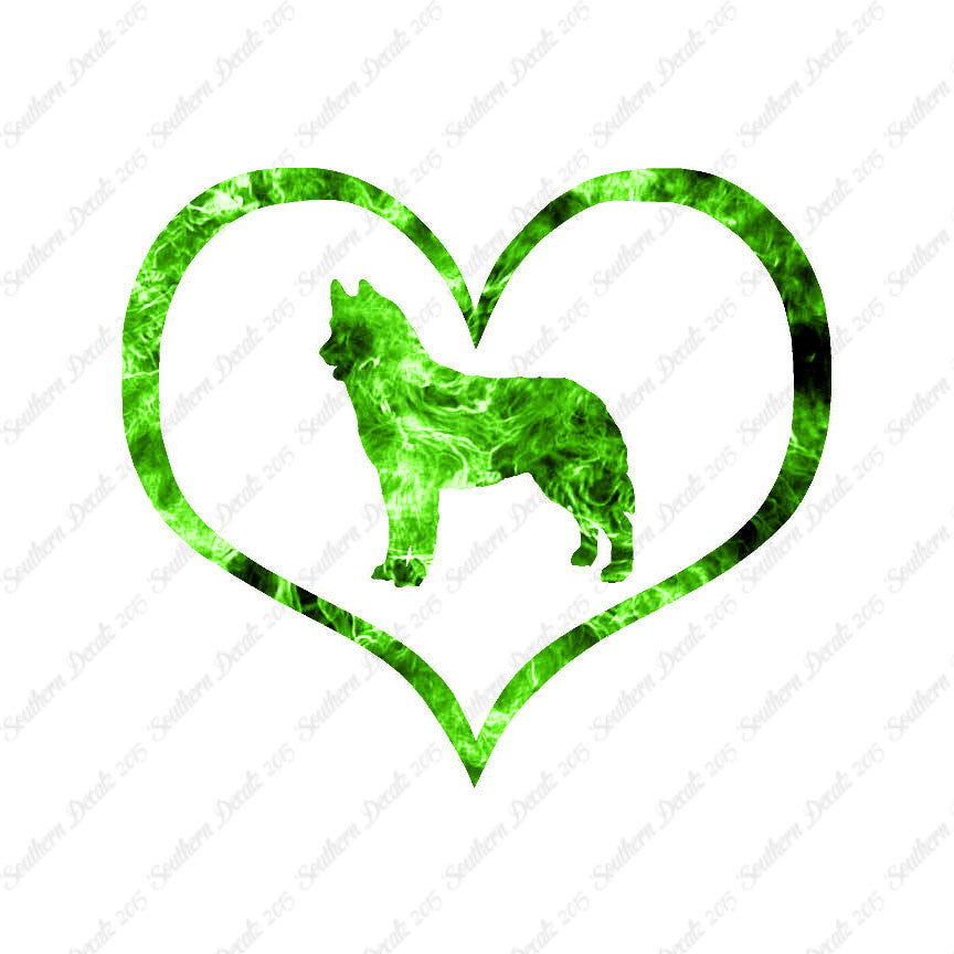 Siberian Husky Dog Heart Love