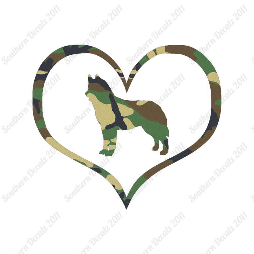 Siberian Husky Dog Heart Love