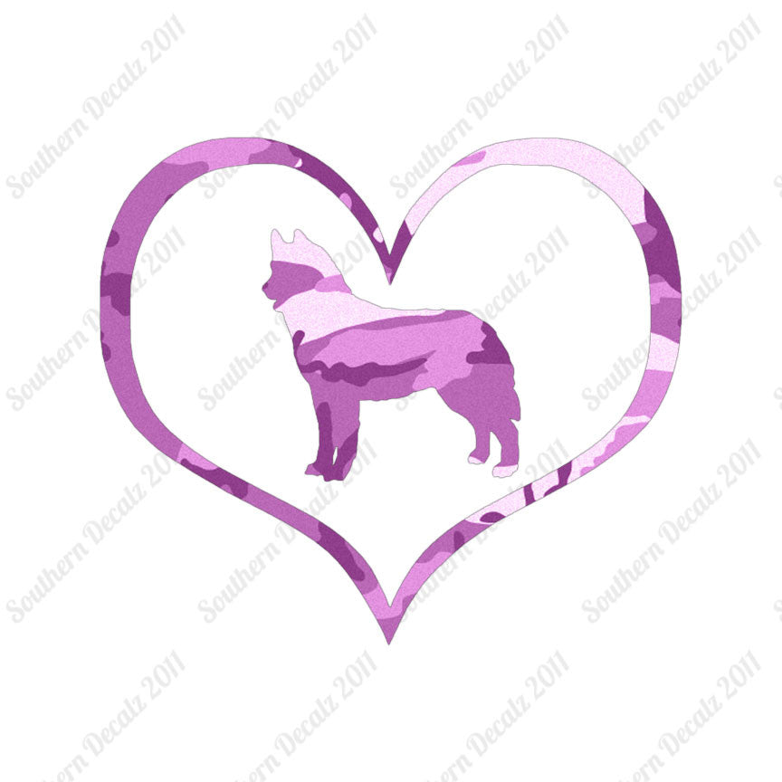 Siberian Husky Dog Heart Love