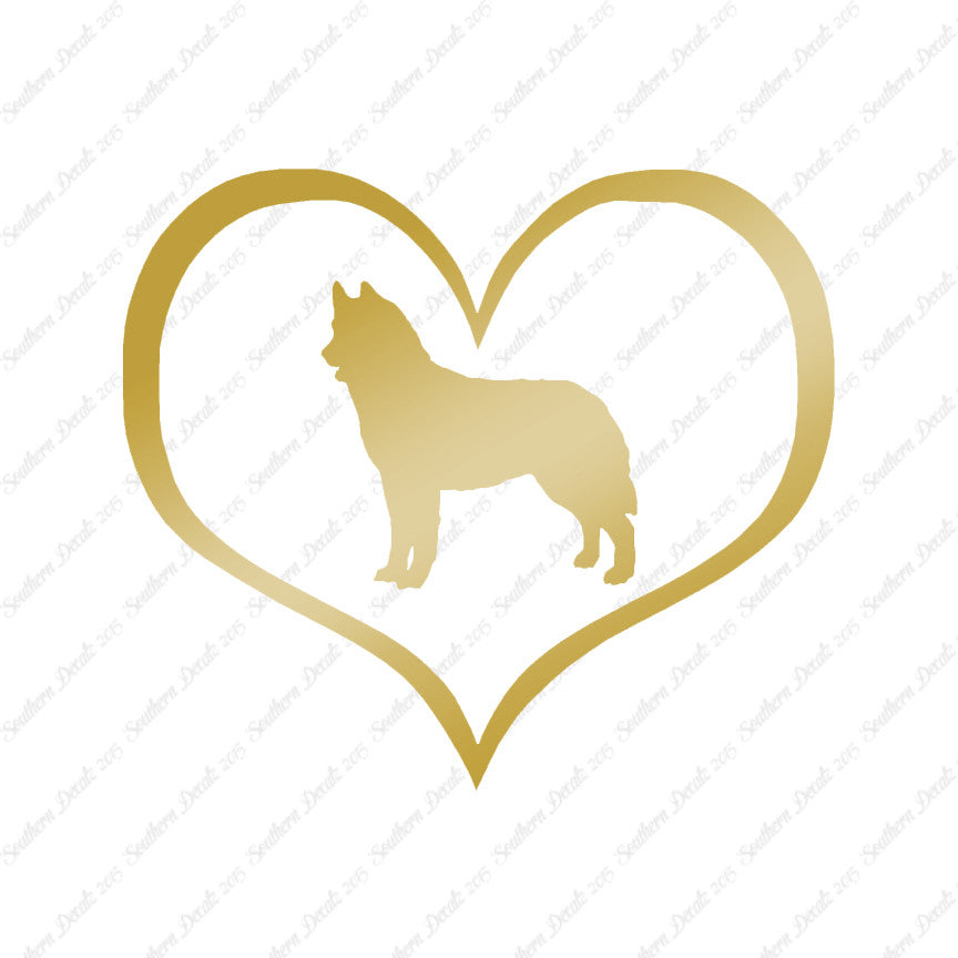 Siberian Husky Dog Heart Love