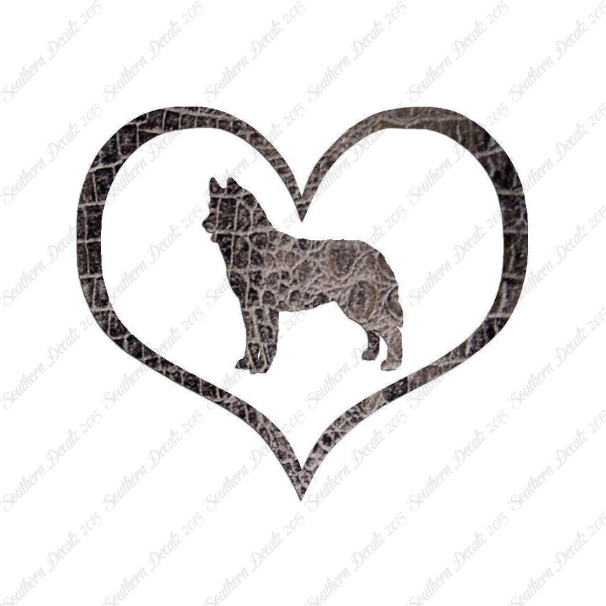 Siberian Husky Dog Heart Love