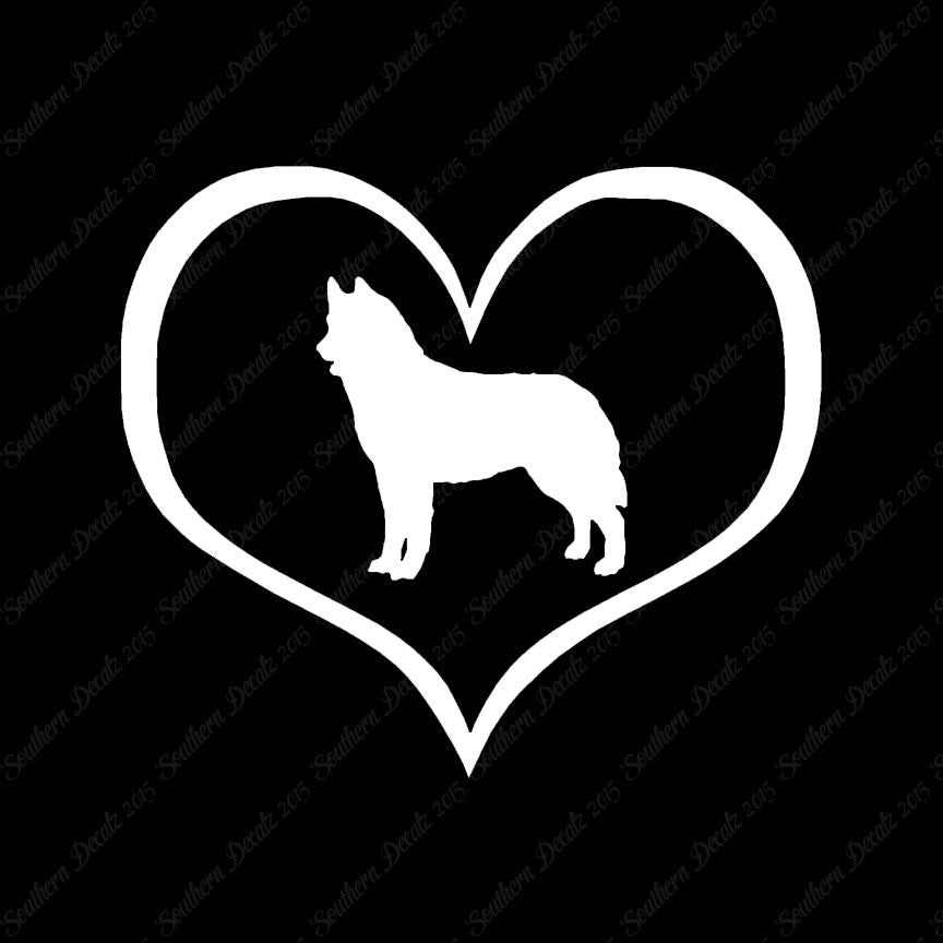 Siberian Husky Dog Heart Love