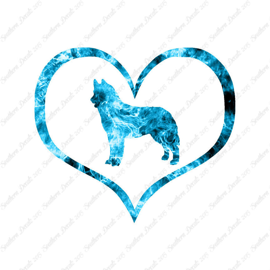 Siberian Husky Dog Heart Love