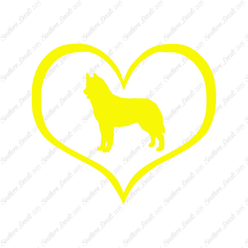 Siberian Husky Dog Heart Love
