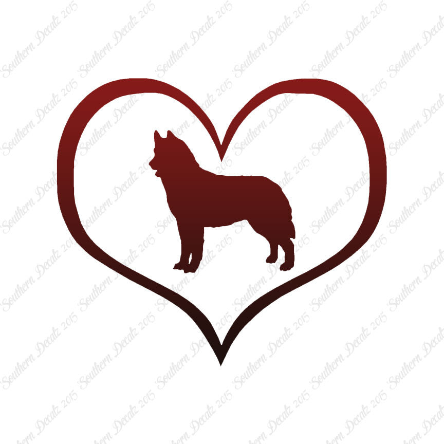 Siberian Husky Dog Heart Love