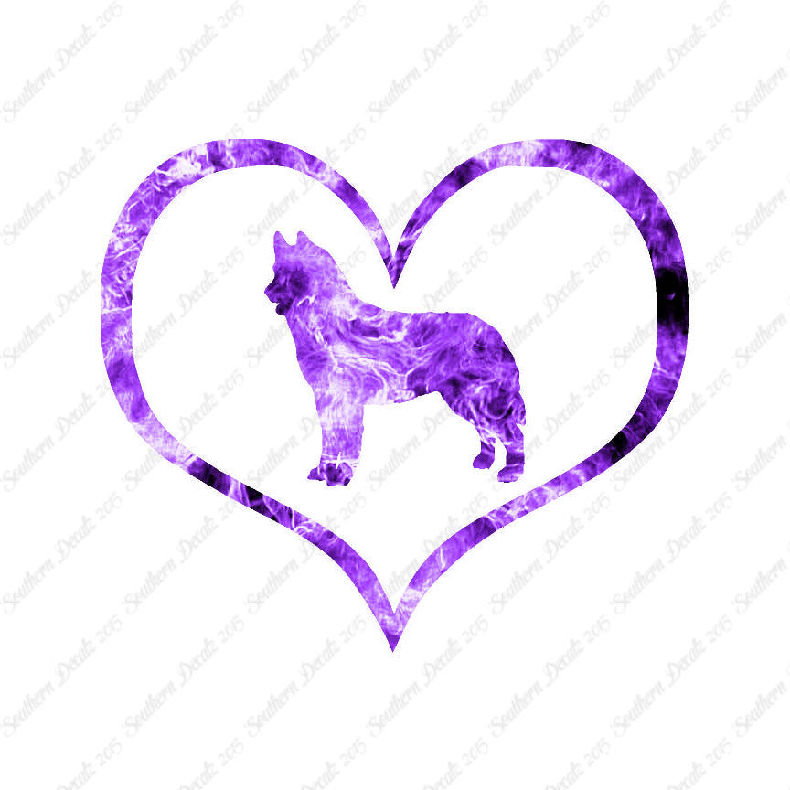 Siberian Husky Dog Heart Love