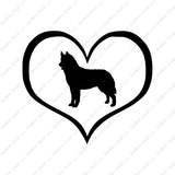 Siberian Husky Dog Heart Love