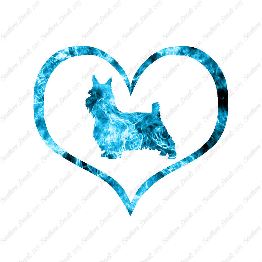 Silky Terrier Dog Heart Love