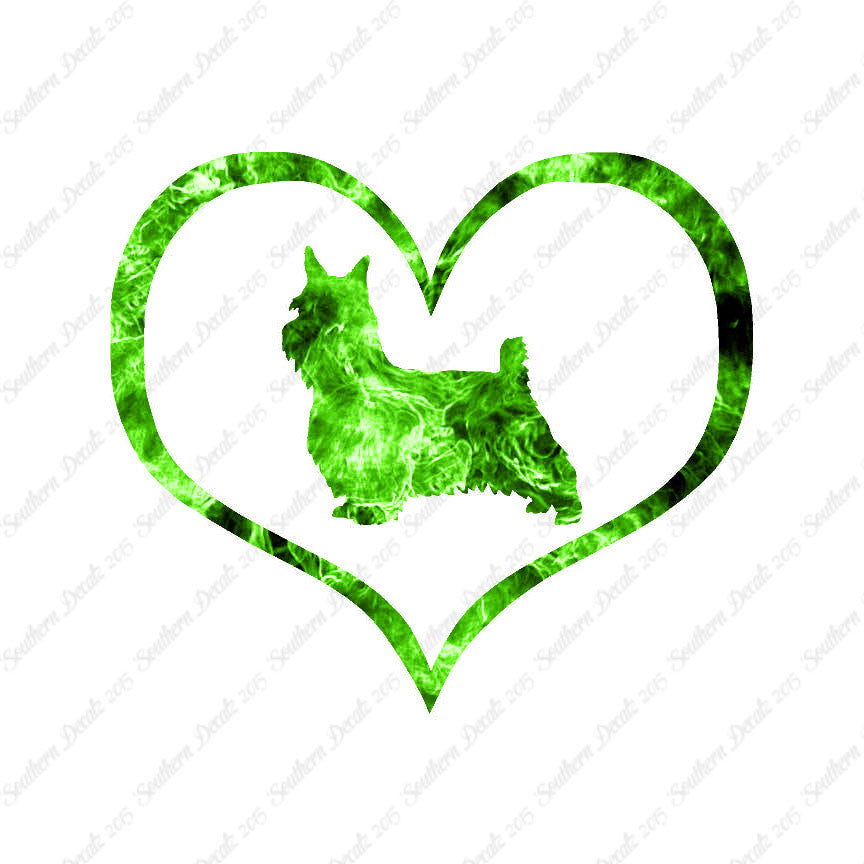Silky Terrier Dog Heart Love