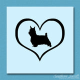 Silky Terrier Dog Heart Love