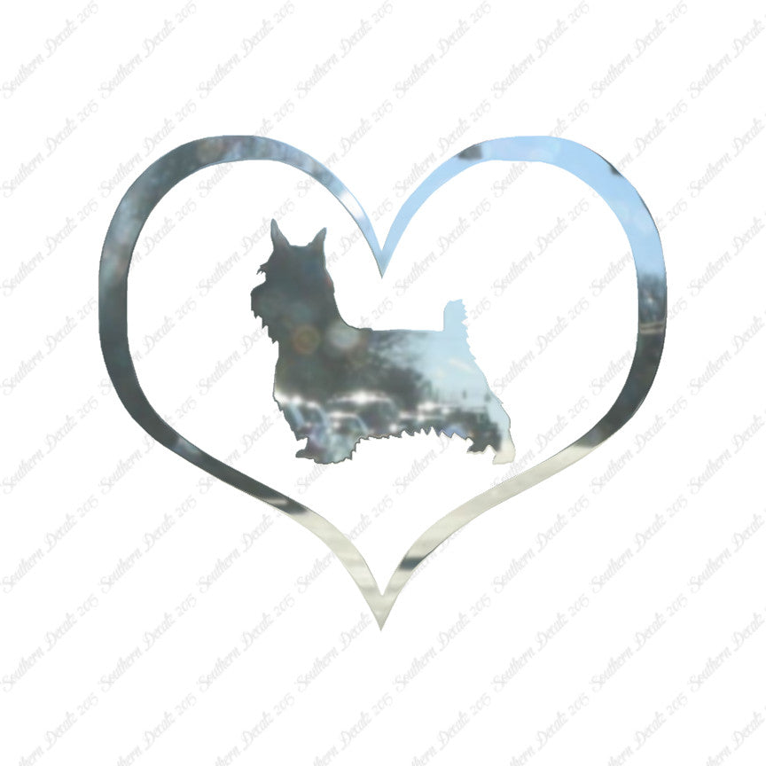 Silky Terrier Dog Heart Love