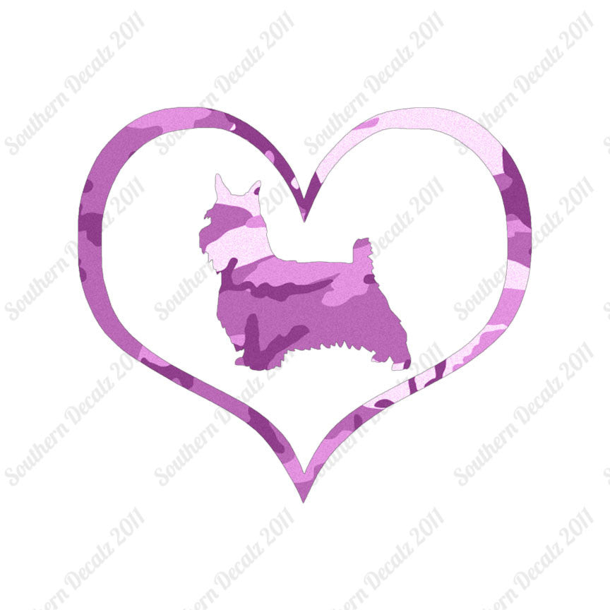Silky Terrier Dog Heart Love