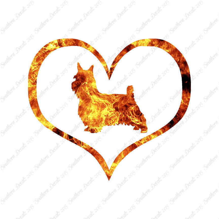 Silky Terrier Dog Heart Love