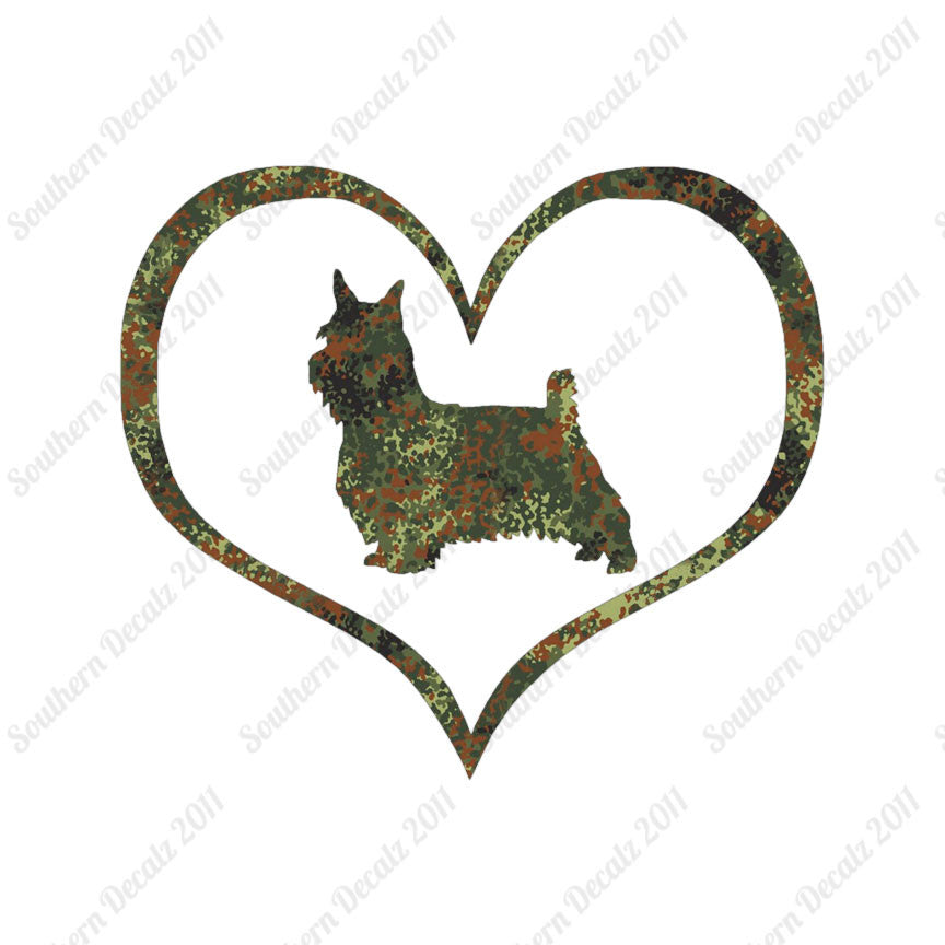 Silky Terrier Dog Heart Love