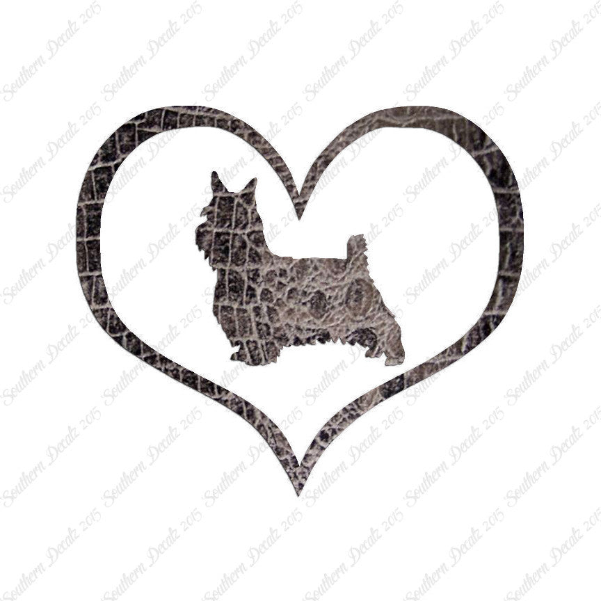 Silky Terrier Dog Heart Love