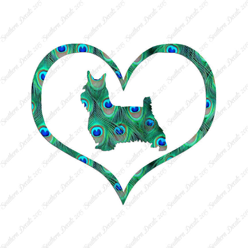 Silky Terrier Dog Heart Love