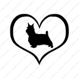 Silky Terrier Dog Heart Love