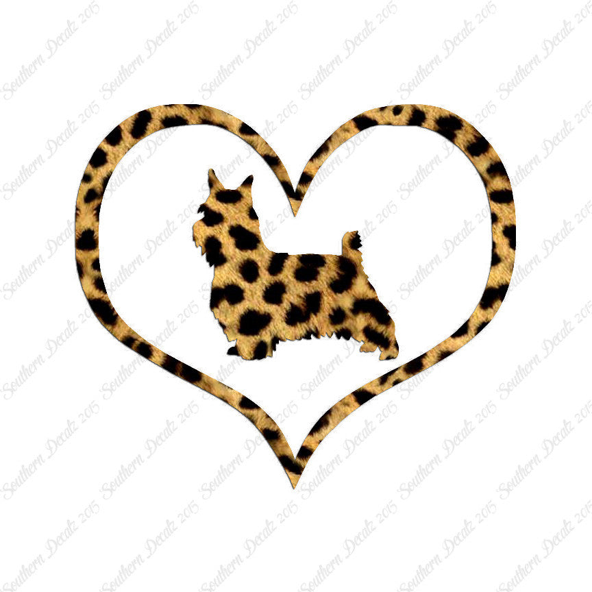 Silky Terrier Dog Heart Love