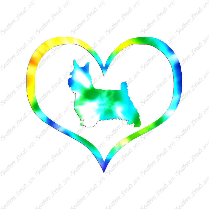 Silky Terrier Dog Heart Love