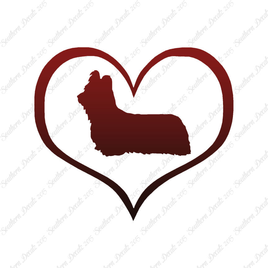 Skye Terrier Dog Heart Love