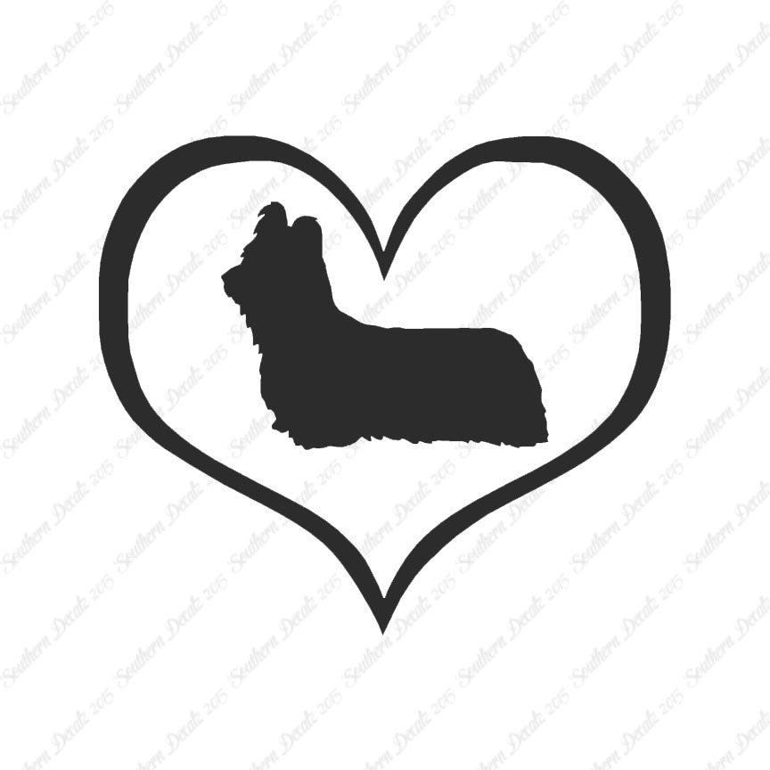 Skye Terrier Dog Heart Love