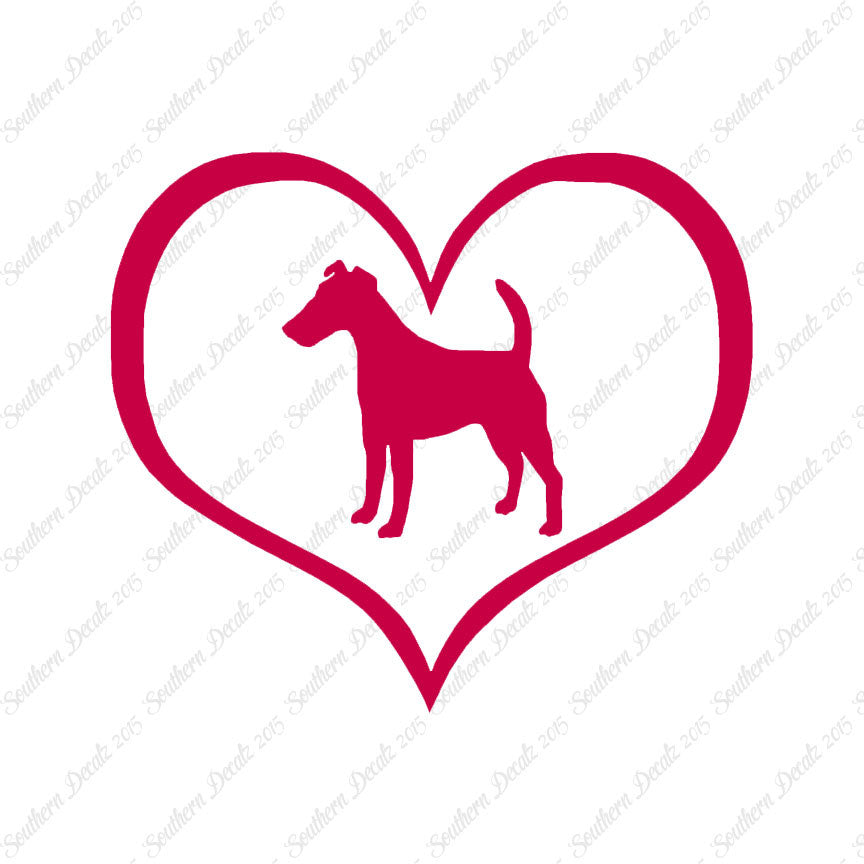 Smooth Fox Terrier Dog Heart Love