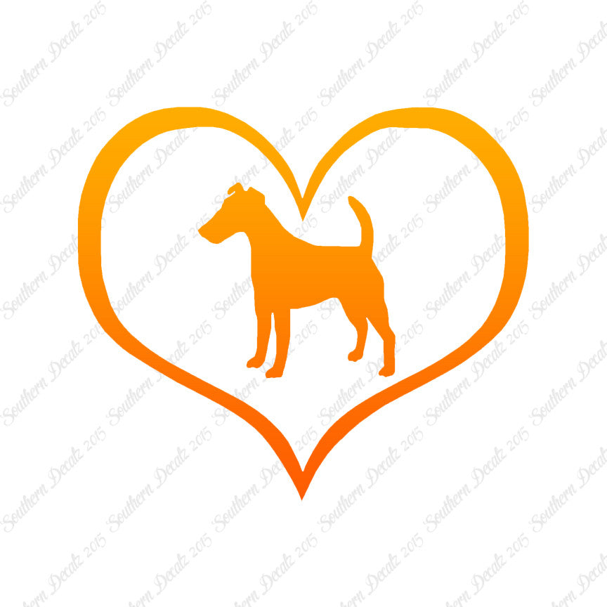 Smooth Fox Terrier Dog Heart Love