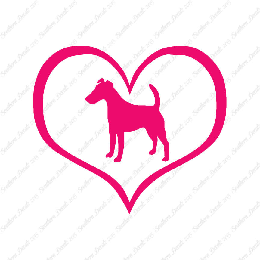 Smooth Fox Terrier Dog Heart Love