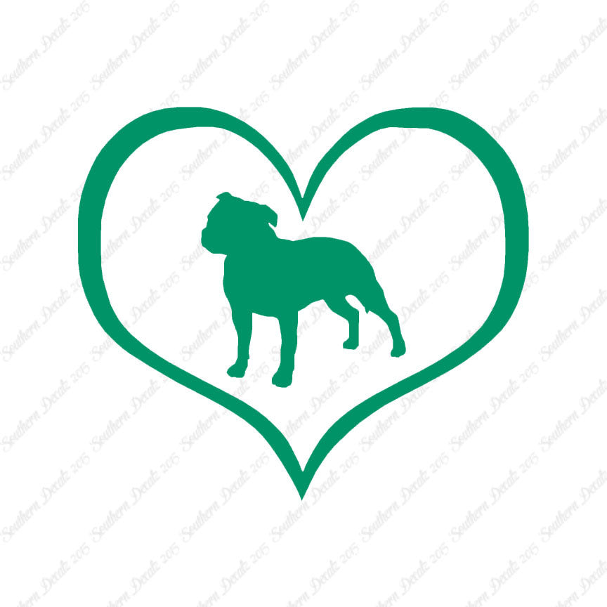 Staffordshire Terrier Dog Heart Love