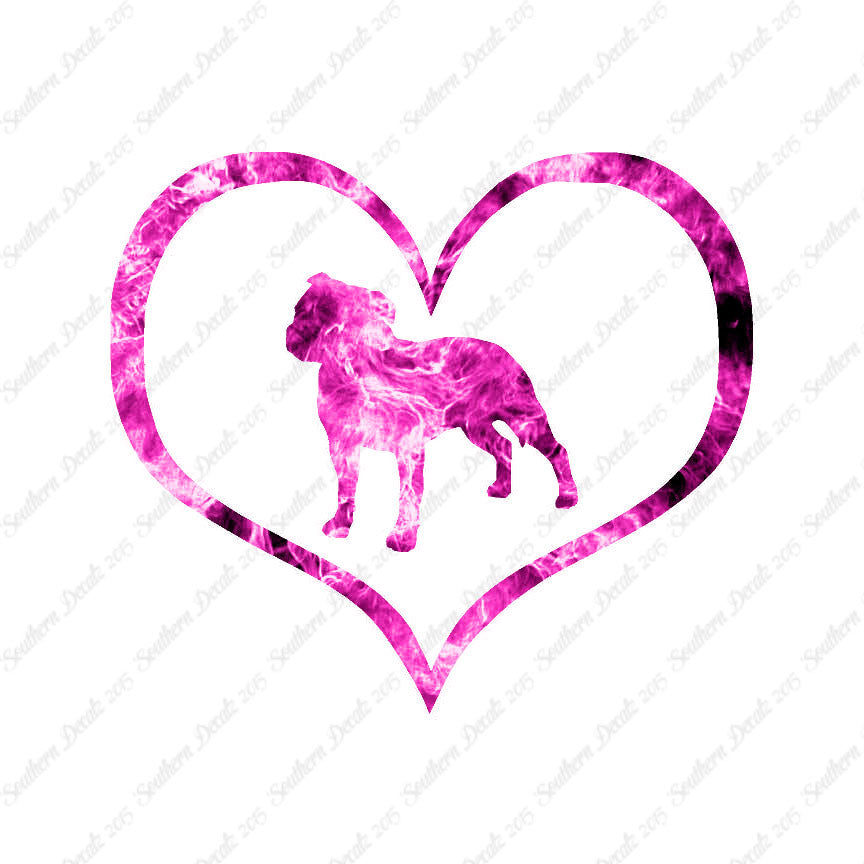 Staffordshire Terrier Dog Heart Love