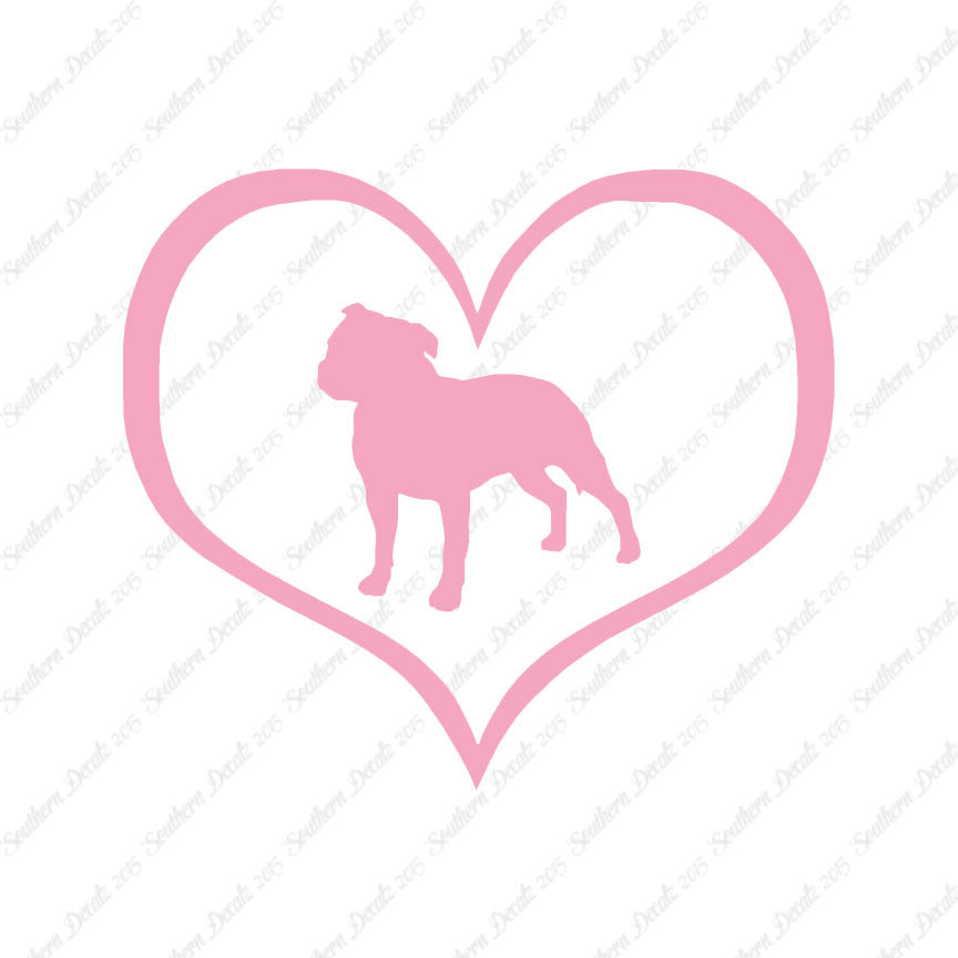 Staffordshire Terrier Dog Heart Love