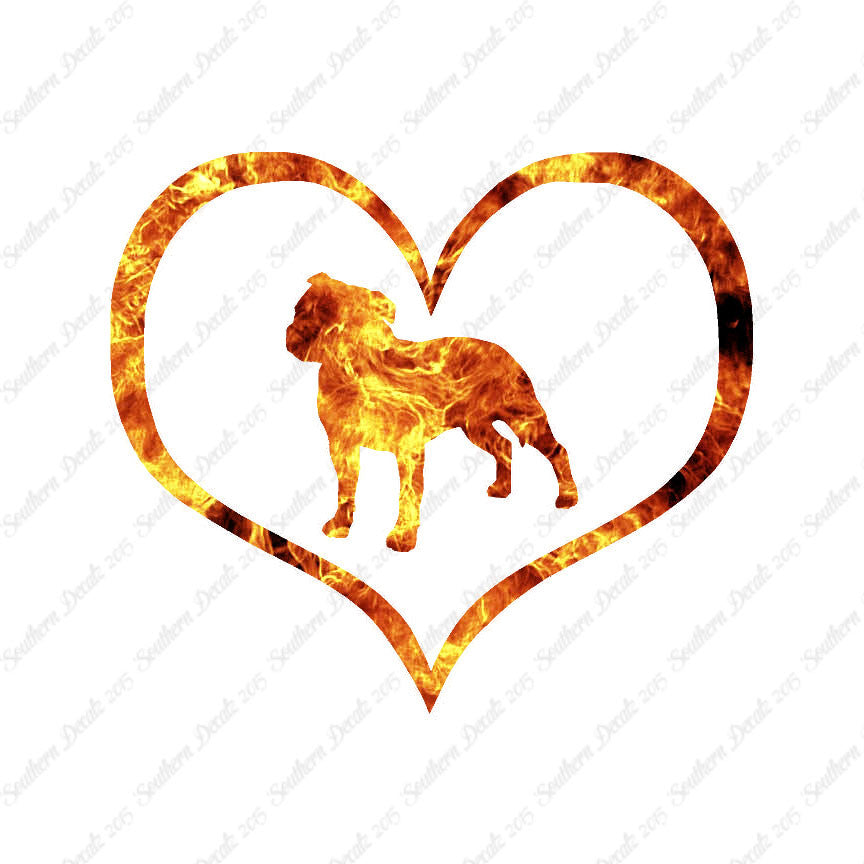Staffordshire Terrier Dog Heart Love