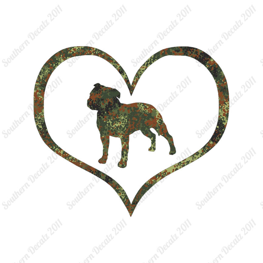 Staffordshire Terrier Dog Heart Love