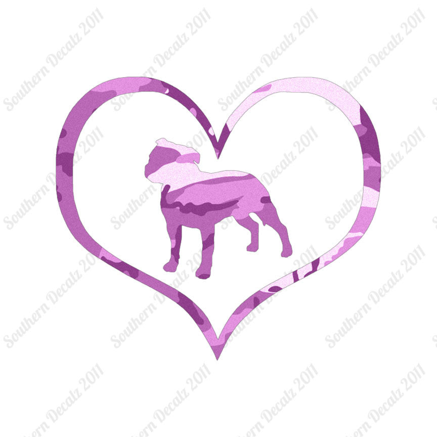 Staffordshire Terrier Dog Heart Love