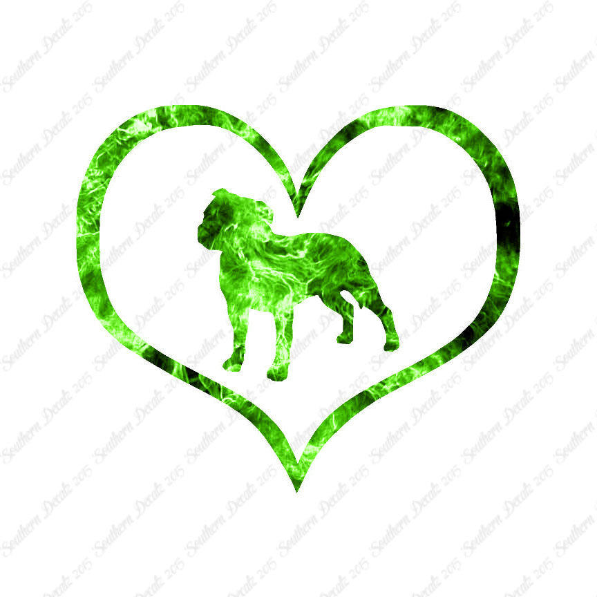 Staffordshire Terrier Dog Heart Love