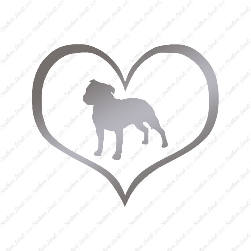 Staffordshire Terrier Dog Heart Love