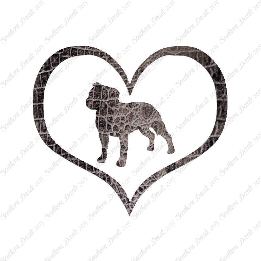 Staffordshire Terrier Dog Heart Love