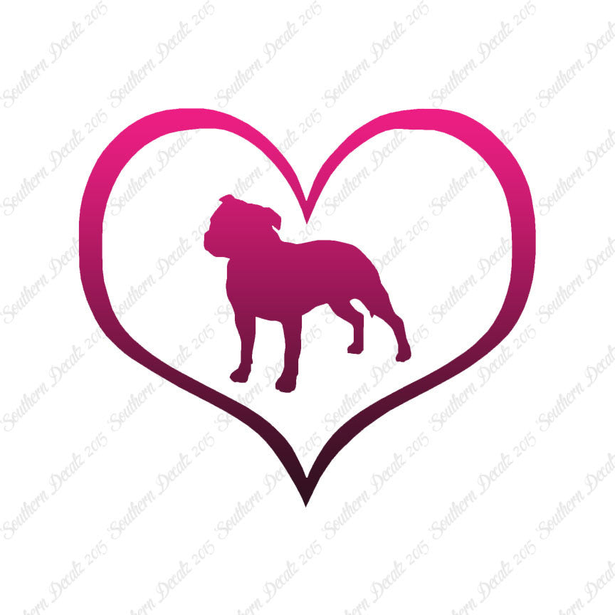 Staffordshire Terrier Dog Heart Love