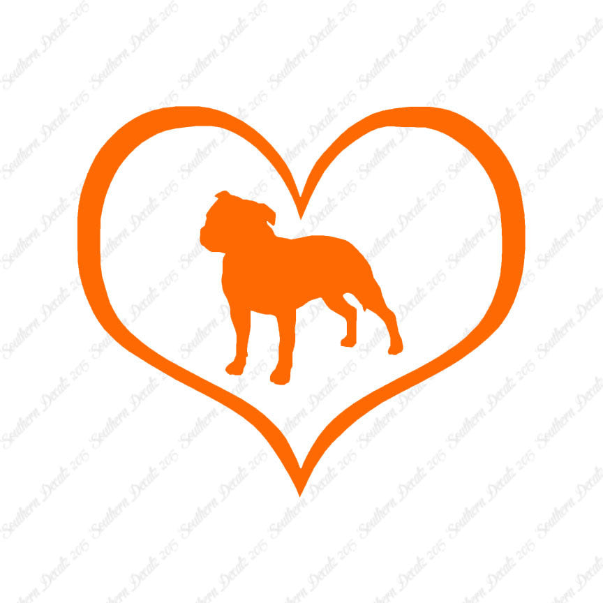Staffordshire Terrier Dog Heart Love