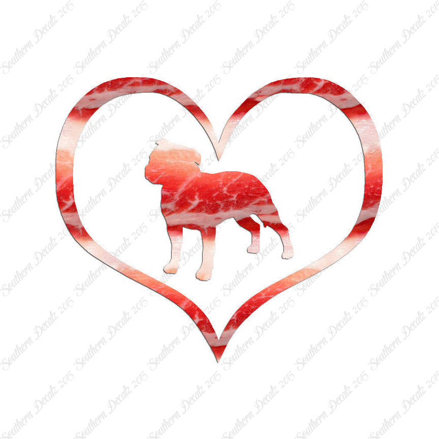 Staffordshire Terrier Dog Heart Love