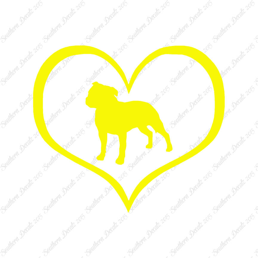 Staffordshire Terrier Dog Heart Love