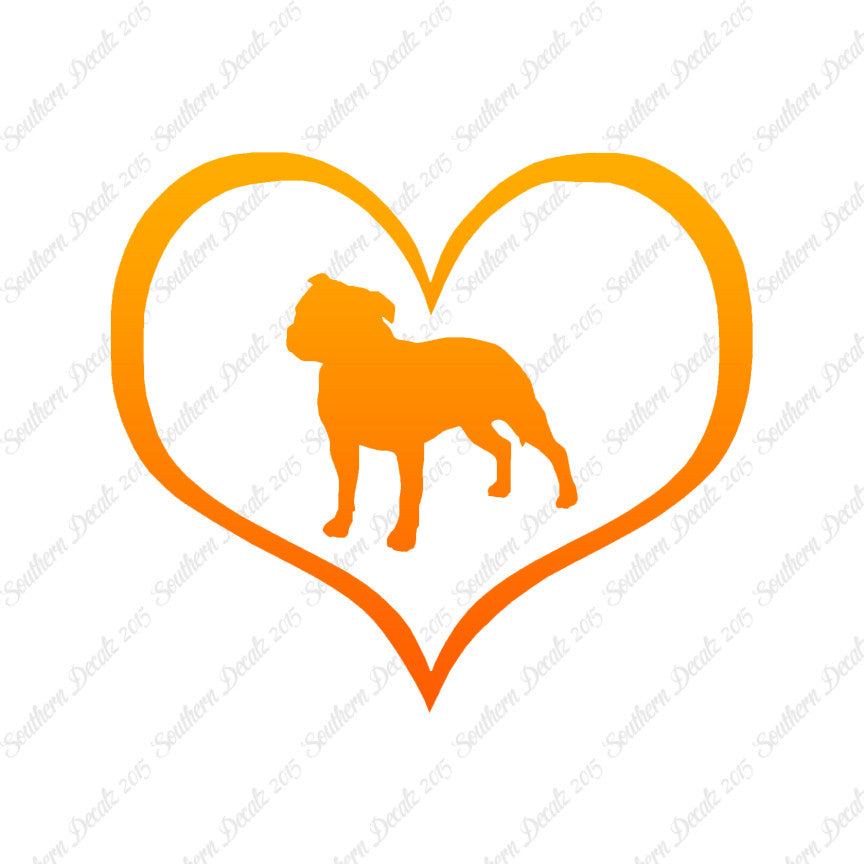 Staffordshire Terrier Dog Heart Love