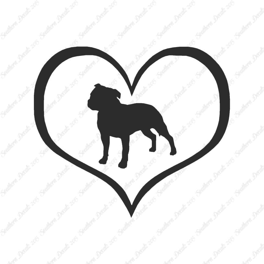 Staffordshire Terrier Dog Heart Love