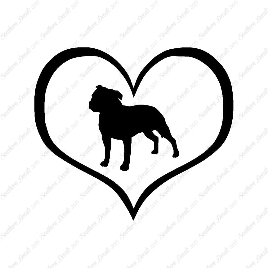 Staffordshire Terrier Dog Heart Love