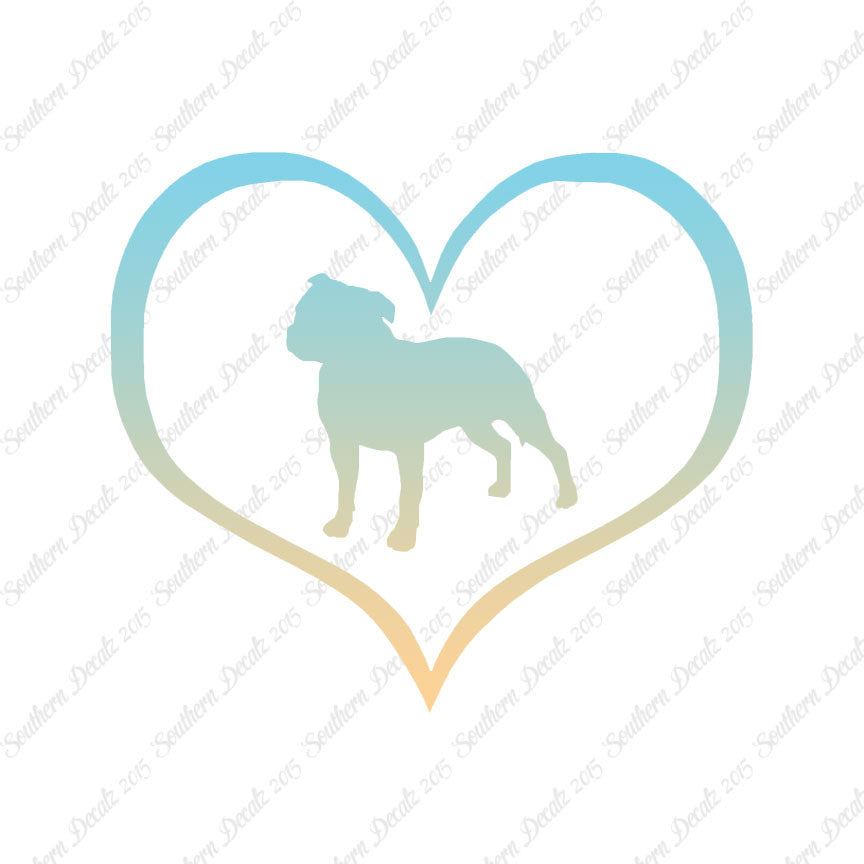 Staffordshire Terrier Dog Heart Love