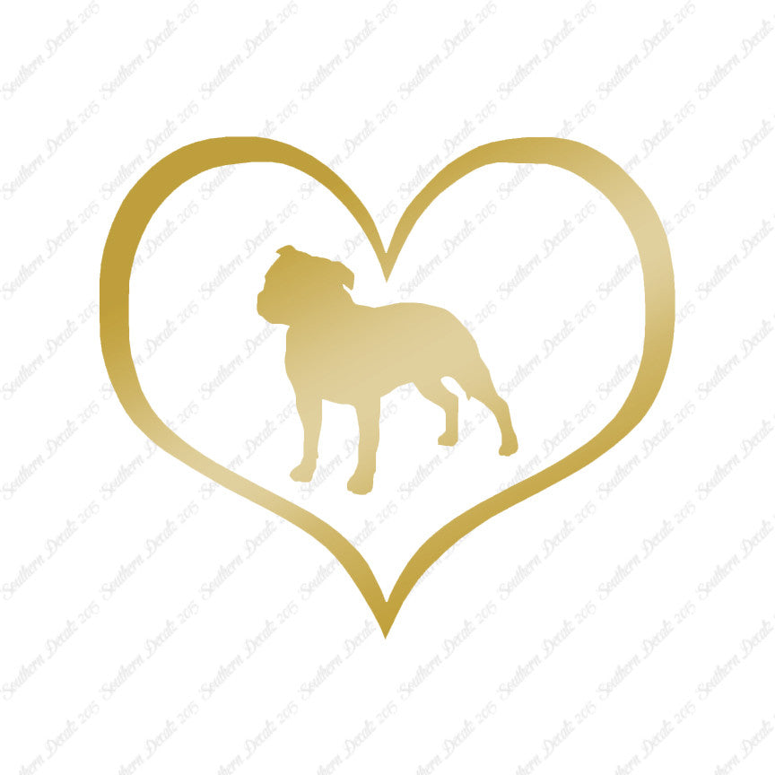 Staffordshire Terrier Dog Heart Love