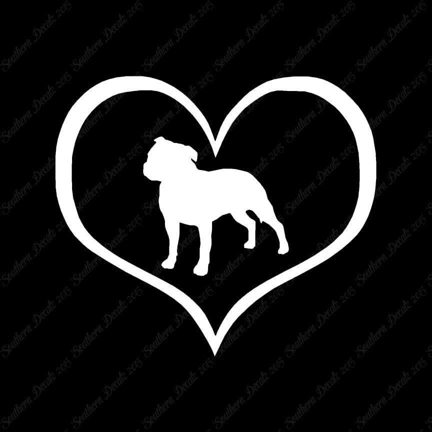 Staffordshire Terrier Dog Heart Love